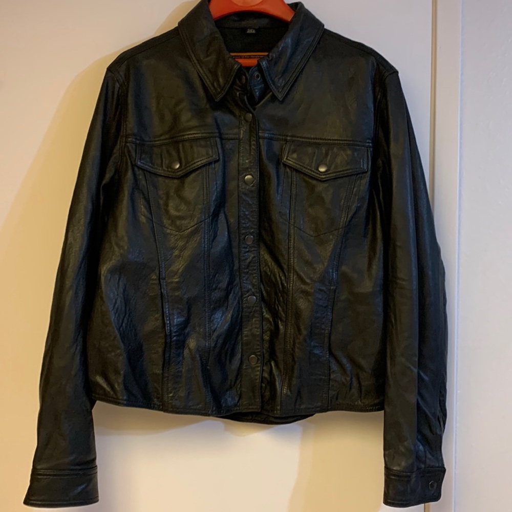 Ladies Leather Motorcycle Shirt/Jacket